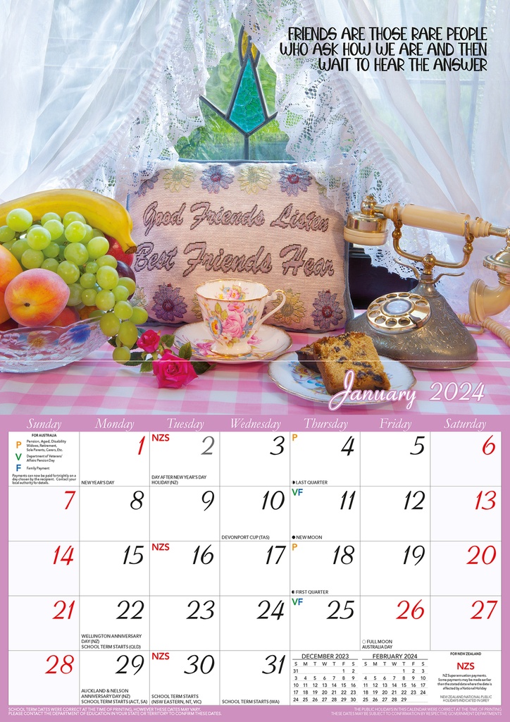 Friendships Big Print 2025 Calendar Ryft